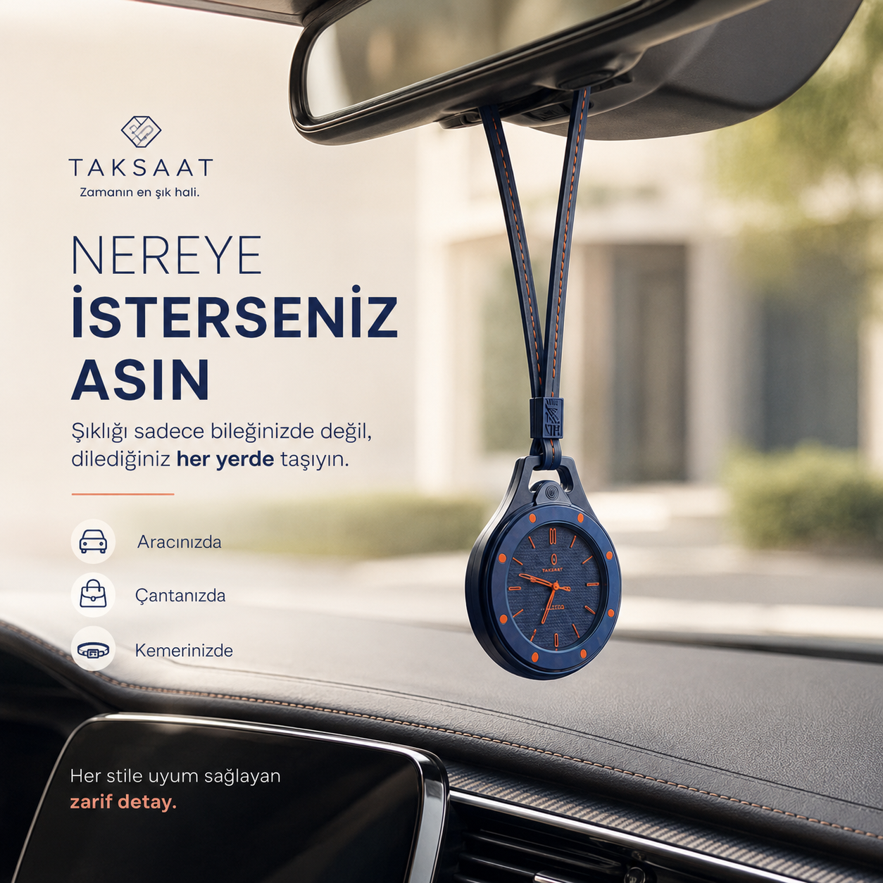 Modern Askılı Cep Saati